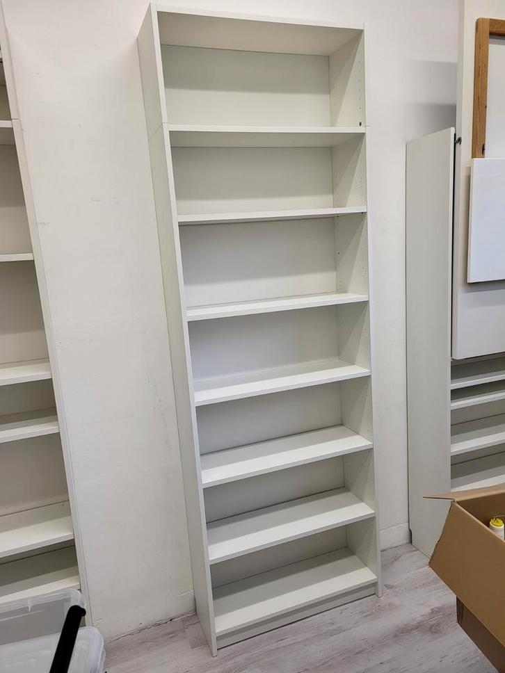 Witte Ikea Billy Boekenkast - 80x28x237 cm (4x beschikbaar), Huis en Inrichting, Kasten | Boekenkasten, Zo goed als nieuw, 50 tot 100 cm