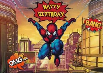GRATIS VERZENDEN! MARVEL Spiderman Happy Birthday Banner!