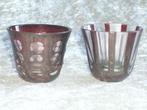 Bohemia Glas - Facet Geslepen Borrelglaasjes 2 Stuks, Ophalen, Zo goed als nieuw, Borrel- of Shotglas