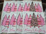 Kerst Kussenhoesjes 45x45 cm, Ophalen of Verzenden, Nieuw, Roze, Vierkant