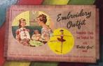 Vintage Borduurset uit de jaren 50, Hobby en Vrije tijd, Stoffen en Lappen, Ophalen of Verzenden, Gebruikt, Overige materialen