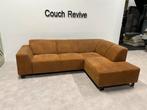 GRATIS LEVERING Z.G.A.N Cognac hoekbank 255x180 Gereinigd, Ophalen of Verzenden, Zo goed als nieuw, 150 cm of meer, Vierpersoons of meer
