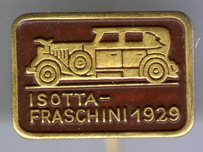 Isotta Fraschini 1929 bruin op koper auto speldje ( B_172 ), Verzamelen, Speldjes, Pins en Buttons, Zo goed als nieuw, Speldje of Pin