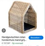 Hondenhuis rotan hondenmand hondenbed, Dieren en Toebehoren, Ophalen of Verzenden, Zo goed als nieuw, Riet