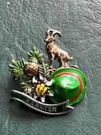 BROCHE KÄRNTEN OOSTENRIJK GEMS JAGERSHOED EDELWEISS (A6), Verzenden, Zo goed als nieuw, Overige onderwerpen