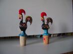 2 Portugese haantjes als stop op wijnfles.Handpainted, Verzamelen, Ophalen of Verzenden, Nieuw, Dier