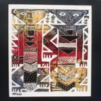 Ingelijst Batik kunstwerk op Textiel – Pragitha, Indonesië, Antiek en Kunst, Ophalen of Verzenden