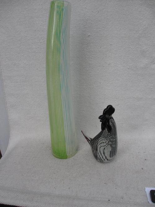 Dino Martens - Murano, Aureliano Toso vaas + Haan Rooster, Antiek en Kunst, Antiek | Glas en Kristal, Ophalen of Verzenden