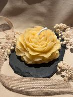 Handgemaakte pioenrooskaars 100% bijenwas, Ophalen of Verzenden, Nieuw, Overige materialen, Minder dan 25 cm