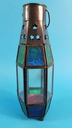 Glas in lood Tiffany stijl kaarsenhouder, 23cm hoog. 6B5, Huis en Inrichting, Woonaccessoires | Kandelaars en Kaarsen, Minder dan 25 cm