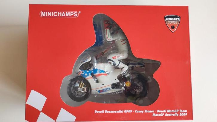 Minichamps Stoner Ducati GP09 2009 1:12, Hobby en Vrije tijd, Modelauto's | 1:18, Ophalen of Verzenden