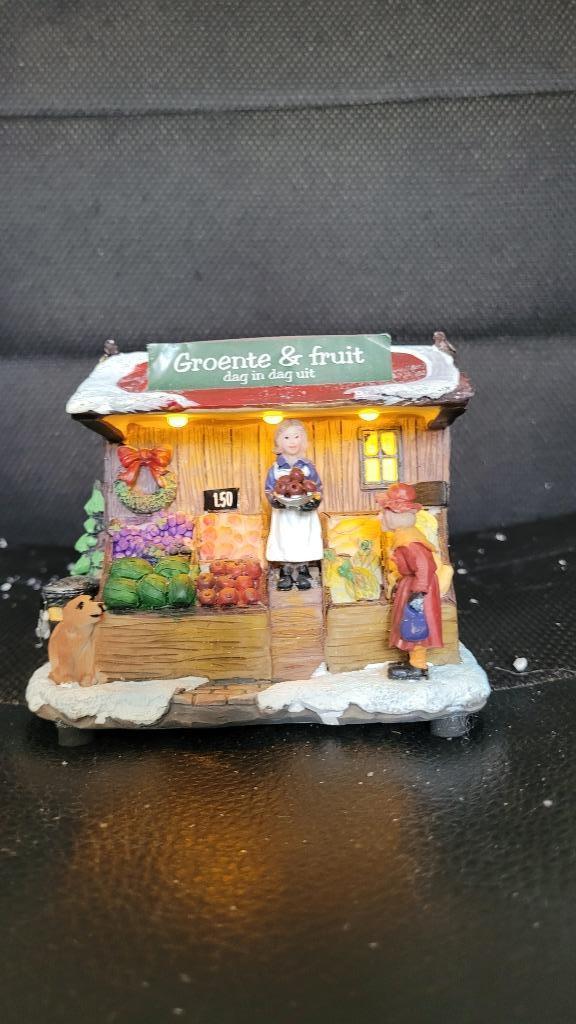 kerstdorp groente en fruit kraam, Diversen, Kerst, Zo goed als nieuw, Ophalen of Verzenden