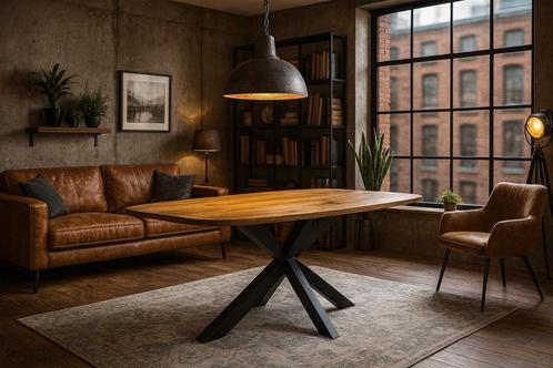 Eettafel Deens ovaal Mango 160cm Direct/Leverbaar E-6049, Huis en Inrichting, Tafels | Eettafels, Nieuw, 50 tot 100 cm, 150 tot 200 cm