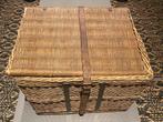Wickers Pannier / Rieten mand met zinken vakverdeling, Ophalen of Verzenden, Nederland