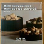 Mini serveer set 3 schaaltjes Gusta Zwart Keramiek, Nieuw, Overige materialen, Schaal of Schalen, Ophalen of Verzenden