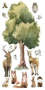 Bosdieren muurstickers XXL 90x180 cm - Muurdeco4kids, Verzenden, Nieuw, Wanddecoratie