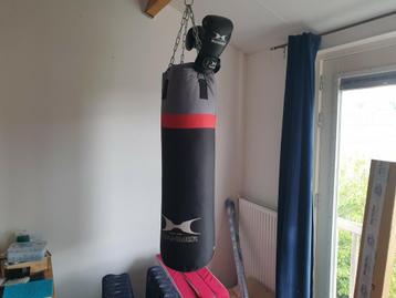 Boxing bag + boxing handschoenen beschikbaar voor biedingen