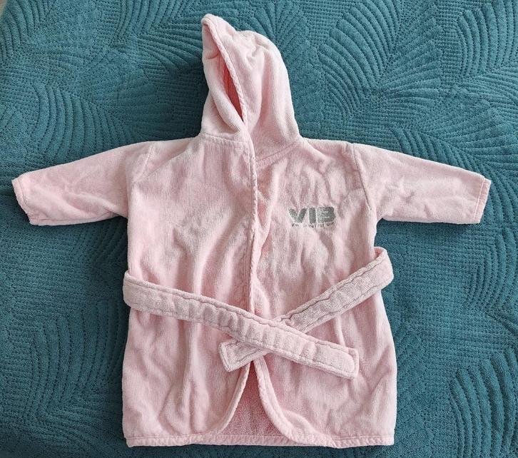 VIB baby badjas in roze/wit (maat 62-68), Kinderen en Baby's, Babykleding | Maat 62, Gebruikt, Meisje, Overige typen, Ophalen