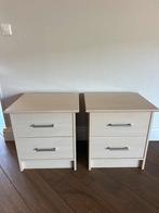 Twee nachtkastjes licht eiken, Ophalen, Zo goed als nieuw, Minder dan 45 cm, Minder dan 55 cm