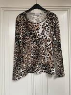 Beka ecru-bruin-zwart shirt maat 42, Beige, Maat 42/44 (L), Ophalen of Verzenden, Lange mouw
