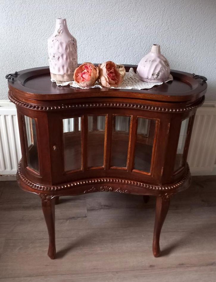 Theekastje / vitrinekastje, Huis en Inrichting, Kasten | Vitrinekasten, Minder dan 100 cm, 50 tot 100 cm, 25 tot 50 cm, Ophalen