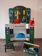 Bosch Werkbank Mini + Boormachine & Gereedschapskist, Kinderen en Baby's, Ophalen, Zo goed als nieuw, Jongen of Meisje