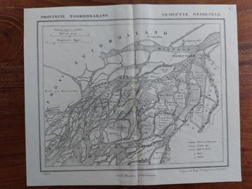 5 / Werkendam Noord Brabant Litho uit 1865 van J. Kuyper beschikbaar voor biedingen