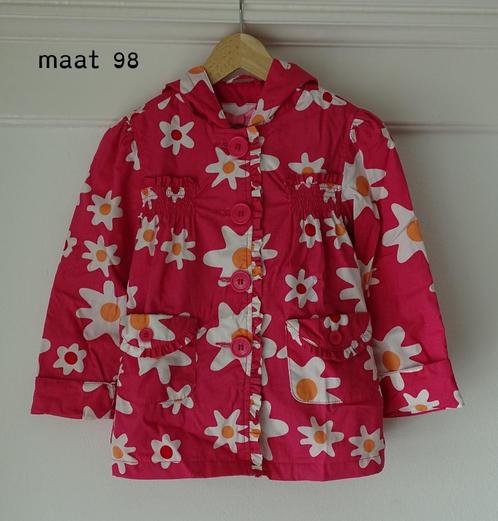 Lief bloemenjasje knalroze maat 98 - als nieuw, Kinderen en Baby's, Kinderkleding | Maat 98, Zo goed als nieuw, Meisje, Jas, Ophalen of Verzenden