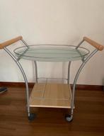 Verrijdbaar serveertafeltje / bijzettafeltje, Ophalen, 50 tot 100 cm, Rond, Zo goed als nieuw