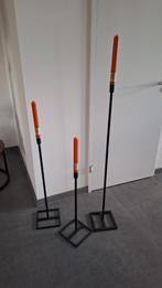Metalen Kaarsenstandaards - Set van 3, Ophalen, Gebruikt, Zwart, Kandelaar