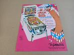 Flyer: Gottlieb Jack In The Box (1973) Flipperkast, Verzamelen, Verzenden, Gebruikt, Mechanisch, Gottlieb