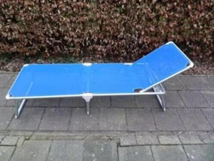 Zonnebed - Campingbed - Stretcher - Karpervisbed, Tuin en Terras, Ligbedden, Nieuw, Aluminium, Inklapbaar, Verstelbaar, Ophalen