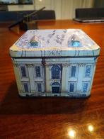 Vintage Theedoos met afbeelding Engels landhuis, Verzamelen, Blikken, Ophalen of Verzenden, Gebruikt