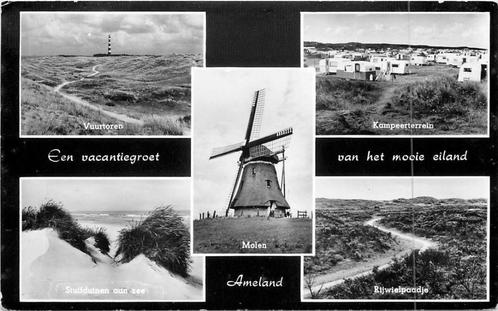 (381-077-021) Ameland Een vacantiegroet van het mooie land, Verzamelen, Ansichtkaarten | Nederland, Friesland, Verzenden