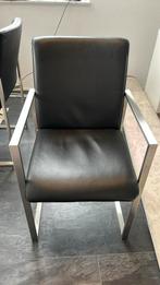 4 leren tafelstoelen, per stuk 25 euro, Huis en Inrichting, Ophalen, Zo goed als nieuw, Twee