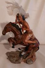 Native American Indian Chief op Paard Beeld, Ophalen of Verzenden