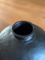 Zwarte Metalen Vaas, Ophalen, Overige materialen, Gebruikt, Zwart