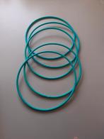 hoepels mintgroen/turquoise 68 cm doorsnede, Ophalen, Zo goed als nieuw