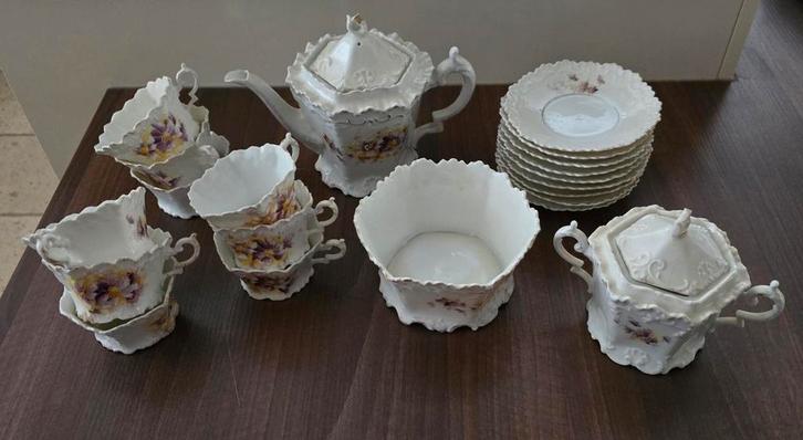 Porselijnen thee- of koffieservies., Antiek en Kunst, Antiek | Servies compleet, Ophalen