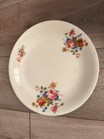 Vintage Boch Belgium schaal crèmekleur met bloemen, Antiek en Kunst, Antiek | Schalen, Ophalen of Verzenden