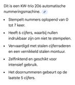 automatische numero stempel, Ophalen, Zo goed als nieuw