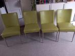 topform eetkamerstoelen leer hip groen modern circulair, Ophalen, Gebruikt, Leer