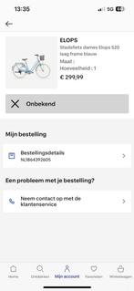 Als nieuwe Damesfiets merk Elops kleur Blauw