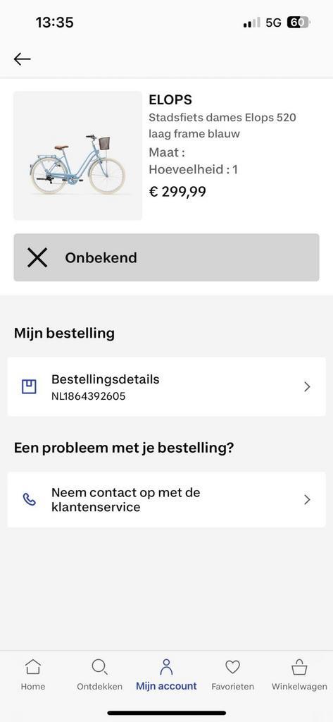 Als nieuwe Damesfiets merk Elops kleur Blauw, Tickets en Kaartjes, Kortingen en Cadeaubonnen
