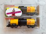 Fleischmann tankwagon Shell 2x 8481, Gelijkstroom, Fleischmann, Wagon, Ophalen of Verzenden
