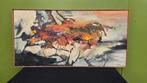 Vintage schilderij abstract jaren 70, Ophalen of Verzenden