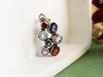 Zilveren Hanger Met Gekleurde Edelstenen, Ophalen of Verzenden, Zo goed als nieuw