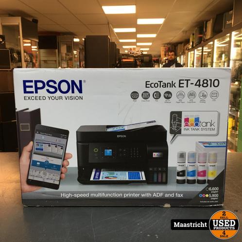 Epson EcoTank ET-4810 - All-In-One Printer | Refurbished | 1, Computers en Software, Printers, Zo goed als nieuw