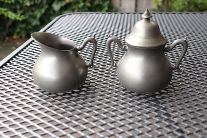 tinnen melkkan suikerpot Royal Holland Pewter SHR Daalderop, Antiek en Kunst, Antiek | Tin, Ophalen of Verzenden