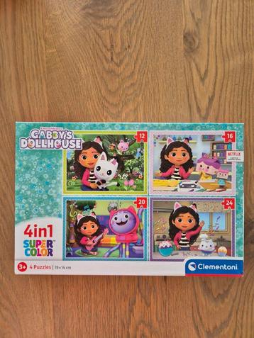 Leuke Gabby Dollhouse 4 in 1 puzzel, 12,16,20 en 24 stukjes beschikbaar voor biedingen